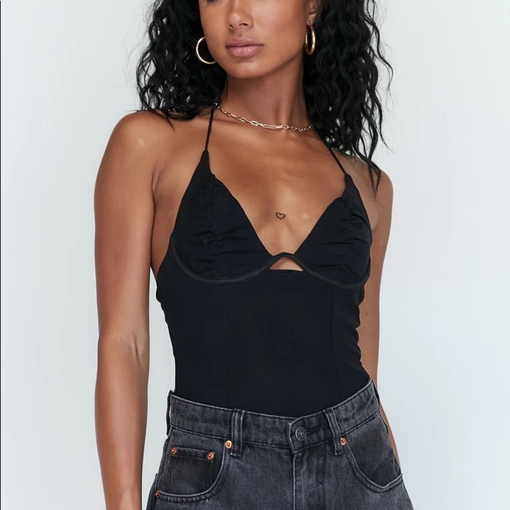 Princess Polly Geneva Black Bodysuit NWT